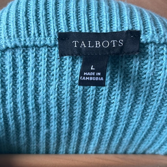 Talbots Quarter Zip Pullover Sweater, Size L - Picture 7 of 8